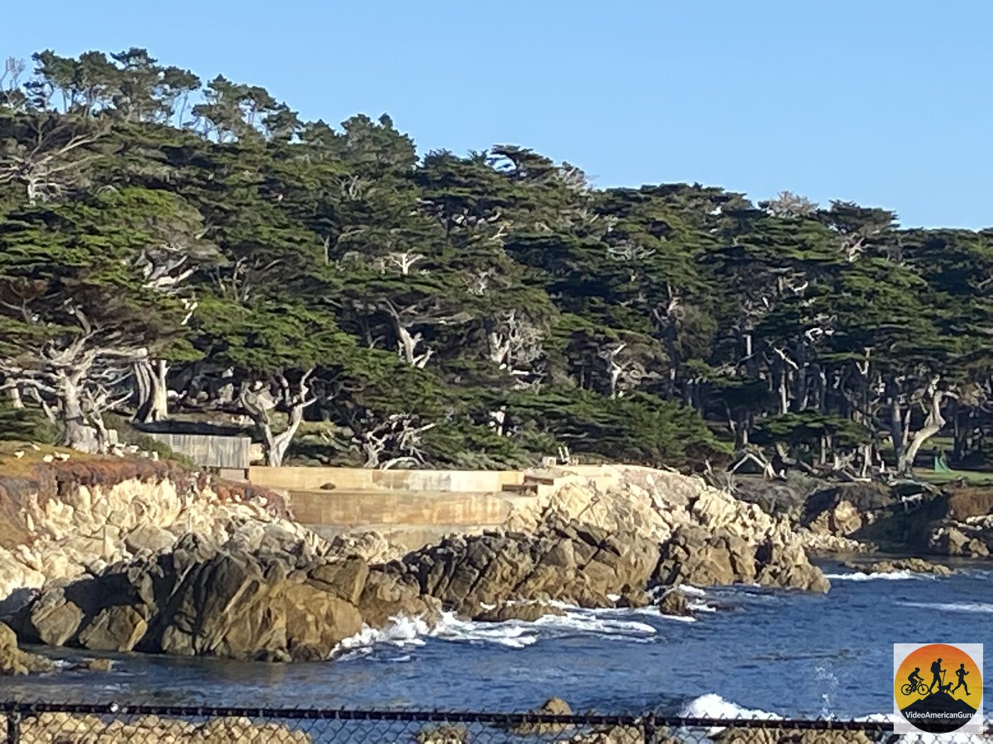 Rocky coastline and cypress trees at Pescadero Point near the southern end of 17 Mile Drive